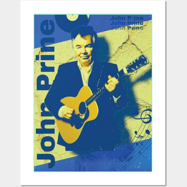 John Prine  -- Retro Art Wall Art by Trendsdk